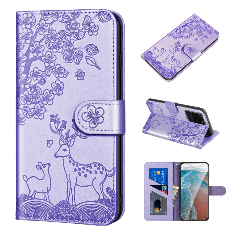 Sika Deer Embossing Pattern Horizontal Flip PU Leather Case with Holder & Card Slot & Wallet & Photo Frame, For Samsung Galaxy S21 5G, For Samsung Galaxy S21+ 5G, For Samsung Galaxy S21 Ultra 5G, For Samsung Galaxy S21 FE, For Samsung Galaxy S20�������...