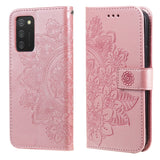 7-petal Flowers Embossing Pattern Horizontal Flip PU Leather Case with Holder & Card Slots & Wallet & Photo Frame, For Samsung Galaxy A03s (166.6mm), For OPPO Realme GT 5G