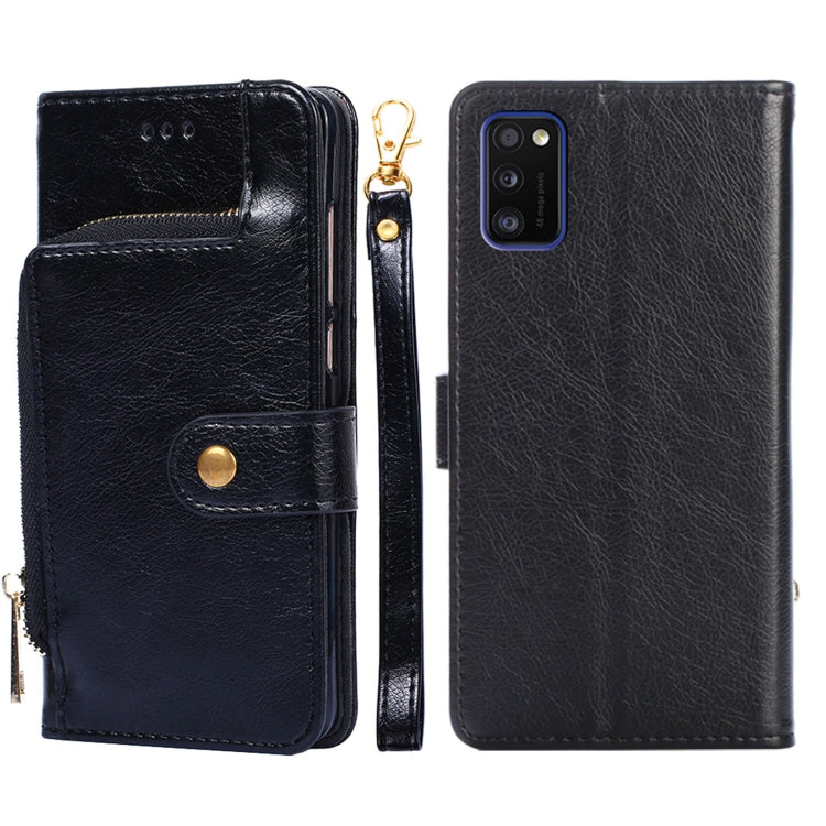 Zipper Bag PU + TPU Horizontal Flip Leather Case with Holder & Card Slot & Wallet & Lanyard, For Samsung Galaxy A11 EU Version, For Samsung Galaxy A12, For Samsung Galaxy A31 EU Version, For Samsung Galaxy A41 EU Version, For Samsung Galaxy A02��������...
