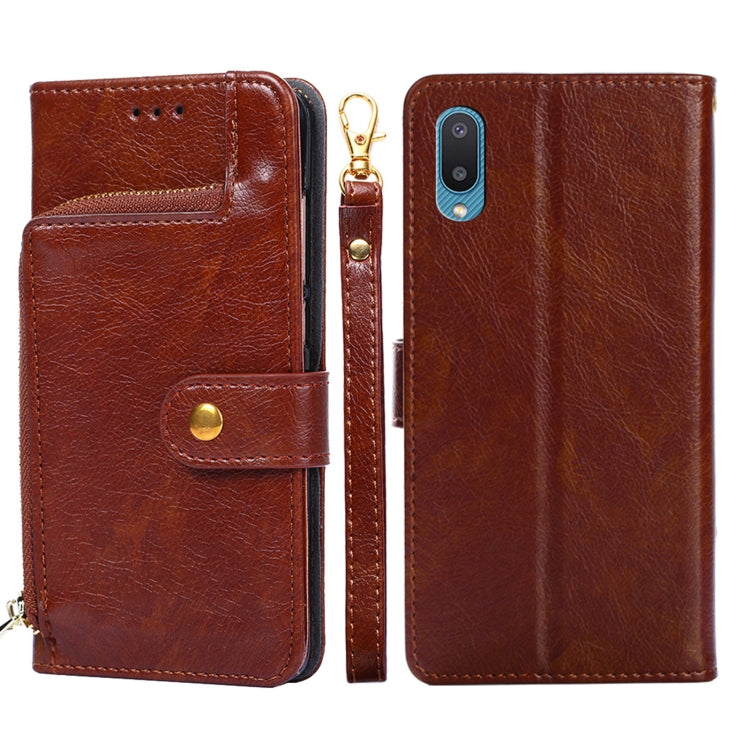 Zipper Bag PU + TPU Horizontal Flip Leather Case with Holder & Card Slot & Wallet & Lanyard, For Samsung Galaxy A11 EU Version, For Samsung Galaxy A12, For Samsung Galaxy A31 EU Version, For Samsung Galaxy A41 EU Version, For Samsung Galaxy A02��������...