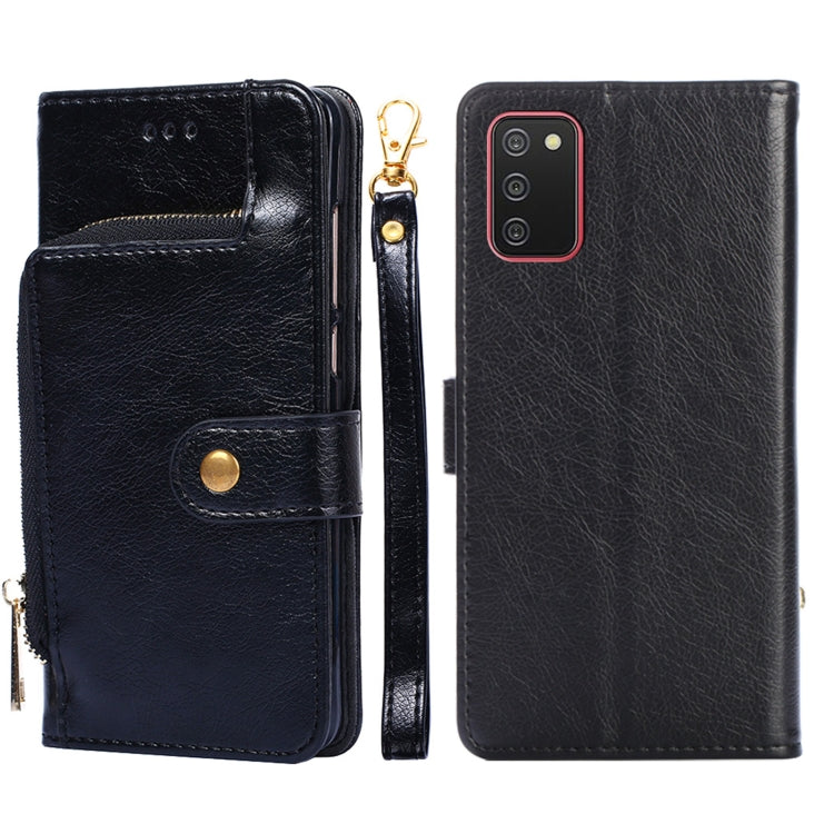 Zipper Bag PU + TPU Horizontal Flip Leather Case with Holder & Card Slot & Wallet & Lanyard, For Samsung Galaxy A11 EU Version, For Samsung Galaxy A12, For Samsung Galaxy A31 EU Version, For Samsung Galaxy A41 EU Version, For Samsung Galaxy A02��������...