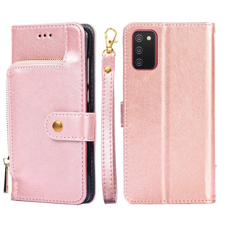 Zipper Bag PU + TPU Horizontal Flip Leather Case with Holder & Card Slot & Wallet & Lanyard, For Samsung Galaxy A11 EU Version, For Samsung Galaxy A12, For Samsung Galaxy A31 EU Version, For Samsung Galaxy A41 EU Version, For Samsung Galaxy A02��������...