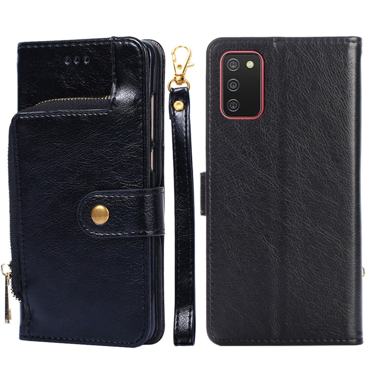 Zipper Bag PU + TPU Horizontal Flip Leather Case with Holder & Card Slot & Wallet & Lanyard, For Samsung Galaxy A11 EU Version, For Samsung Galaxy A12, For Samsung Galaxy A31 EU Version, For Samsung Galaxy A41 EU Version, For Samsung Galaxy A02��������...