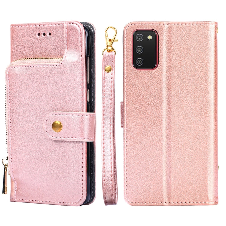 Zipper Bag PU + TPU Horizontal Flip Leather Case with Holder & Card Slot & Wallet & Lanyard, For Samsung Galaxy A11 EU Version, For Samsung Galaxy A12, For Samsung Galaxy A31 EU Version, For Samsung Galaxy A41 EU Version, For Samsung Galaxy A02��������...