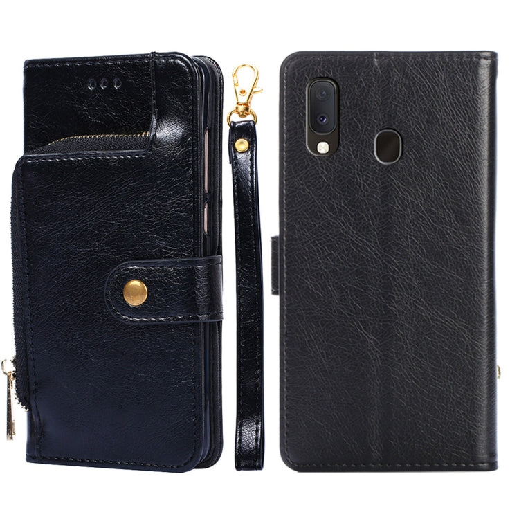Zipper Bag PU + TPU Horizontal Flip Leather Case with Holder & Card Slot & Wallet & Lanyard, For Samsung Galaxy A11 EU Version, For Samsung Galaxy A12, For Samsung Galaxy A31 EU Version, For Samsung Galaxy A41 EU Version, For Samsung Galaxy A02��������...