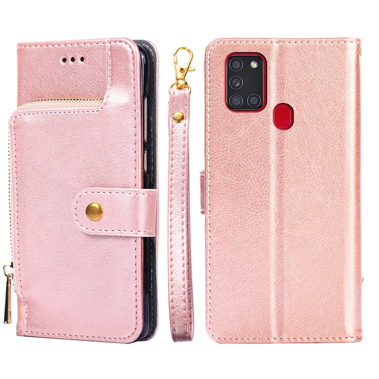 Zipper Bag PU + TPU Horizontal Flip Leather Case with Holder & Card Slot & Wallet & Lanyard, For Samsung Galaxy A11 EU Version, For Samsung Galaxy A12, For Samsung Galaxy A31 EU Version, For Samsung Galaxy A41 EU Version, For Samsung Galaxy A02��������...
