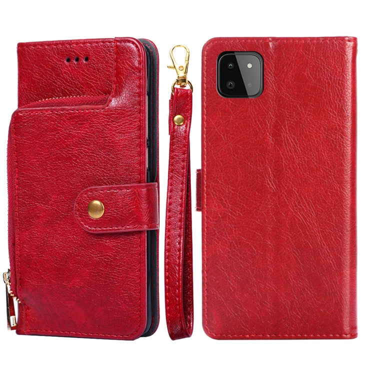 Zipper Bag PU + TPU Horizontal Flip Leather Case with Holder & Card Slot & Wallet & Lanyard, For Samsung Galaxy A11 EU Version, For Samsung Galaxy A12, For Samsung Galaxy A31 EU Version, For Samsung Galaxy A41 EU Version, For Samsung Galaxy A02��������...