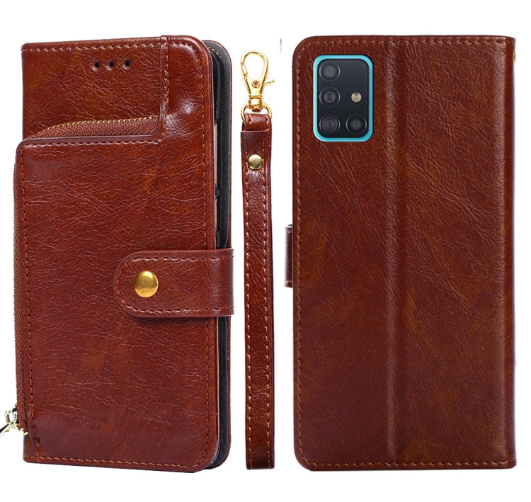 Zipper Bag PU + TPU Horizontal Flip Leather Case with Holder & Card Slot & Wallet & Lanyard, For Samsung Galaxy A32 5G, For Samsung Galaxy A42 5G, For Samsung Galaxy A51 4G, For Samsung Galaxy A51 5G, For Samsung Galaxy A52 5G / 4G���������������������...