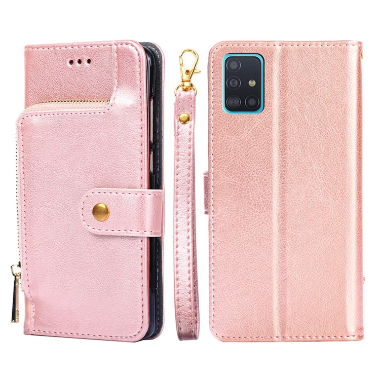 Zipper Bag PU + TPU Horizontal Flip Leather Case with Holder & Card Slot & Wallet & Lanyard, For Samsung Galaxy A32 5G, For Samsung Galaxy A42 5G, For Samsung Galaxy A51 4G, For Samsung Galaxy A51 5G, For Samsung Galaxy A52 5G / 4G���������������������...