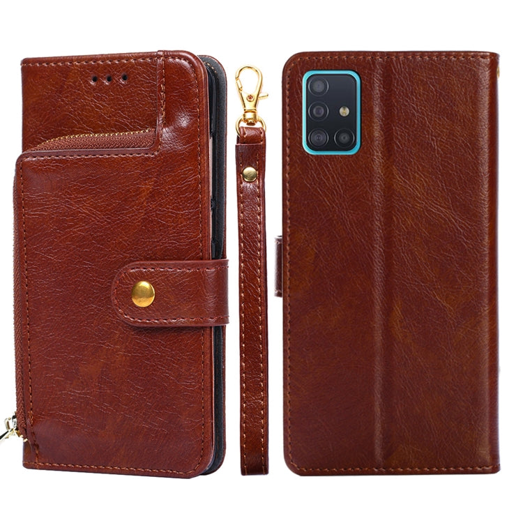 Zipper Bag PU + TPU Horizontal Flip Leather Case with Holder & Card Slot & Wallet & Lanyard, For Samsung Galaxy A32 5G, For Samsung Galaxy A42 5G, For Samsung Galaxy A51 4G, For Samsung Galaxy A51 5G, For Samsung Galaxy A52 5G / 4G���������������������...