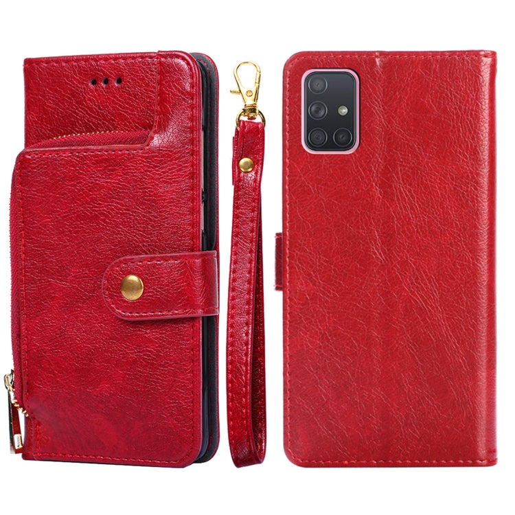 Zipper Bag PU + TPU Horizontal Flip Leather Case with Holder & Card Slot & Wallet & Lanyard, For Samsung Galaxy A32 5G, For Samsung Galaxy A42 5G, For Samsung Galaxy A51 4G, For Samsung Galaxy A51 5G, For Samsung Galaxy A52 5G / 4G���������������������...