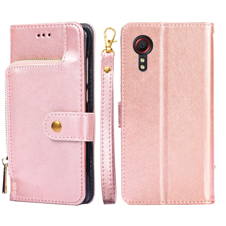 Zipper Bag PU + TPU Horizontal Flip Leather Case with Holder & Card Slot & Wallet & Lanyard, For Samsung Galaxy S21 Ultra 5G, For Samsung Galaxy Xcover 5