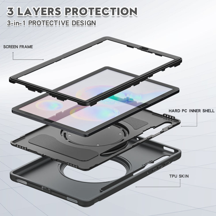 Shockproof TPU + PC Protective Case with 360 Degree Rotation Foldable Handle Grip Holder & Pen Slot, For Samsung Galaxy Tab S6 T860, For Samsung Galaxy Tab A 8.4 T307 2020, For Samsung Galaxy Tab A 10.1 T515/T510 2019�����������������������������������...
