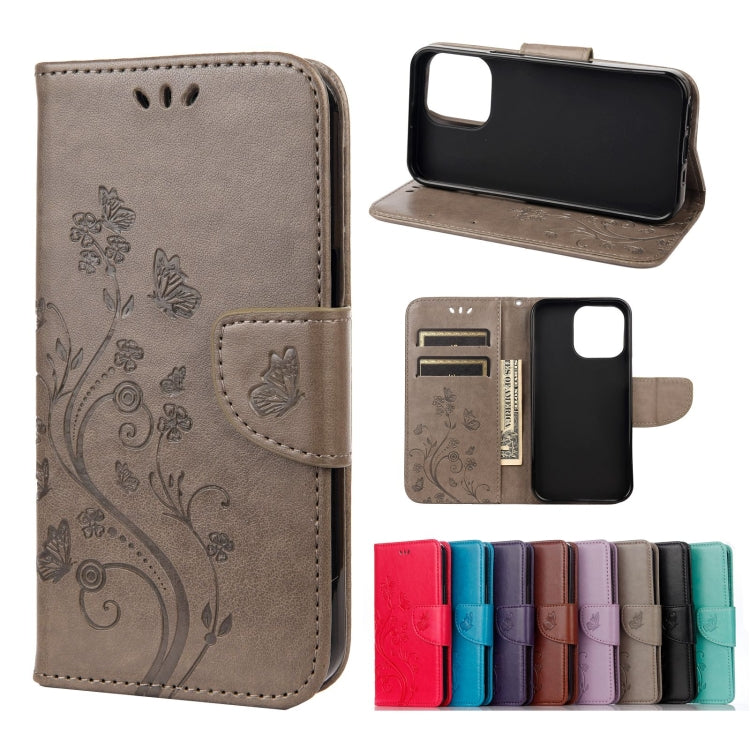 Butterfly Flower Pattern Horizontal Flip Leather Case with Holder & Card Slots & Wallet, For Samsung Galaxy A03s 164mm, For iPhone 13 mini, For iPhone 13, For iPhone 13 Pro, For iPhone 13 Pro Max