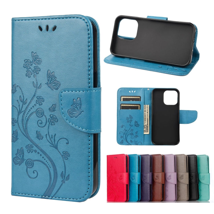 Butterfly Flower Pattern Horizontal Flip Leather Case with Holder & Card Slots & Wallet, For Samsung Galaxy A03s 164mm, For iPhone 13 mini, For iPhone 13, For iPhone 13 Pro, For iPhone 13 Pro Max
