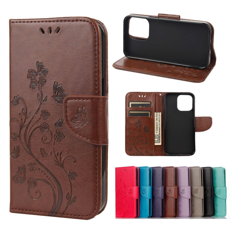 Butterfly Flower Pattern Horizontal Flip Leather Case with Holder & Card Slots & Wallet, For Samsung Galaxy A03s 164mm, For iPhone 13 mini, For iPhone 13, For iPhone 13 Pro, For iPhone 13 Pro Max