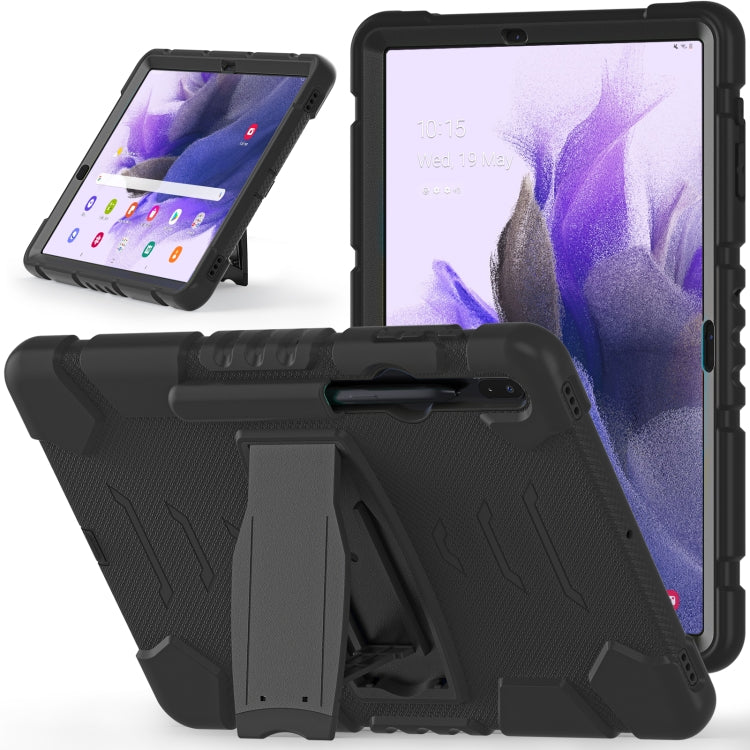3-Layer Protection Screen Frame + PC + Silicone Shockproof Combination Case with Holder, For Samsung Galaxy Tab S7+/S7 FE 12.4 inch