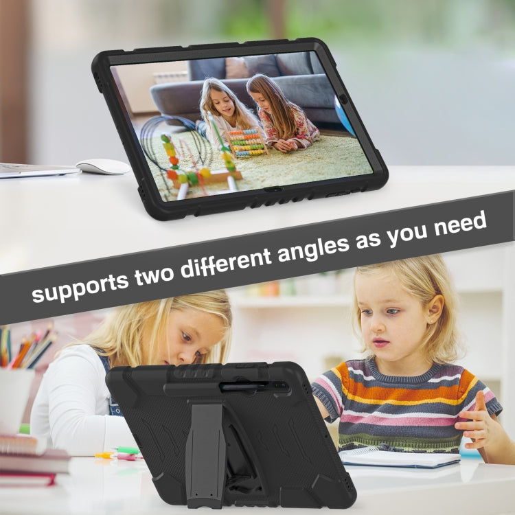 3-Layer Protection Screen Frame + PC + Silicone Shockproof Combination Case with Holder, For Samsung Galaxy Tab S7+/S7 FE 12.4 inch