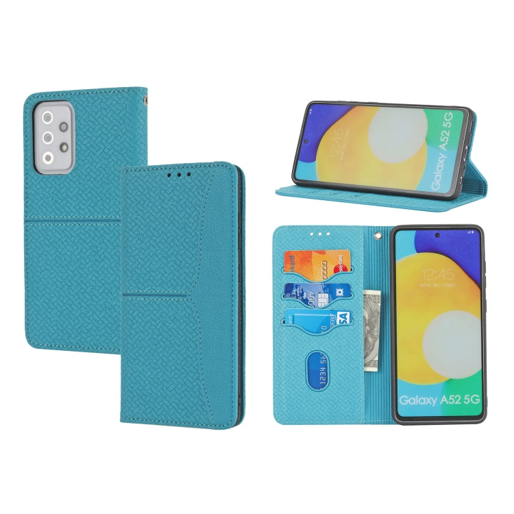 Woven Texture Stitching Magnetic Horizontal Flip PU Leather Case with Holder & Card Slots & Wallet & Lanyard, For Samsung Galaxy A52 4G / 5G, For Samsung Galaxy S20 FE, For Samsung Galaxy A02s 164mm, For Samsung Galaxy A02s 166mm�����������������������...