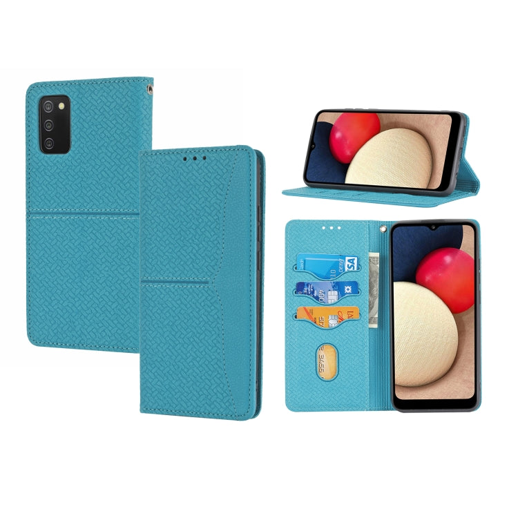 Woven Texture Stitching Magnetic Horizontal Flip PU Leather Case with Holder & Card Slots & Wallet & Lanyard, For Samsung Galaxy A52 4G / 5G, For Samsung Galaxy S20 FE, For Samsung Galaxy A02s 164mm, For Samsung Galaxy A02s 166mm�����������������������...