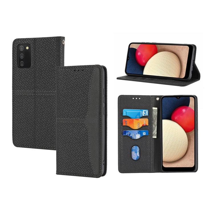 Woven Texture Stitching Magnetic Horizontal Flip PU Leather Case with Holder & Card Slots & Wallet & Lanyard, For Samsung Galaxy A52 4G / 5G, For Samsung Galaxy S20 FE, For Samsung Galaxy A02s 164mm, For Samsung Galaxy A02s 166mm�����������������������...