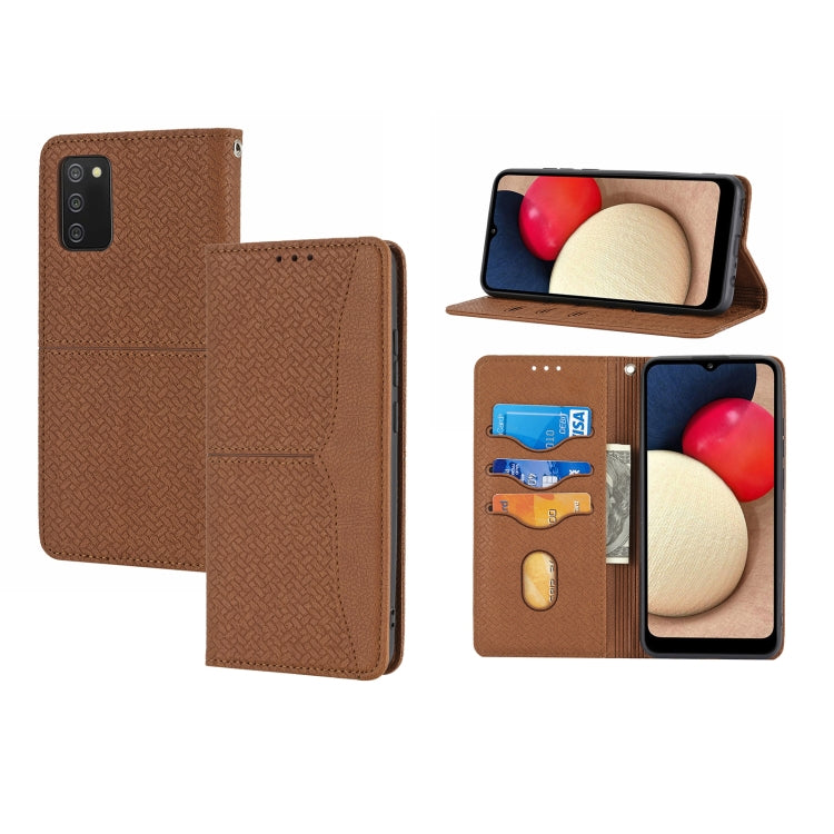 Woven Texture Stitching Magnetic Horizontal Flip PU Leather Case with Holder & Card Slots & Wallet & Lanyard, For Samsung Galaxy A52 4G / 5G, For Samsung Galaxy S20 FE, For Samsung Galaxy A02s 164mm, For Samsung Galaxy A02s 166mm�����������������������...
