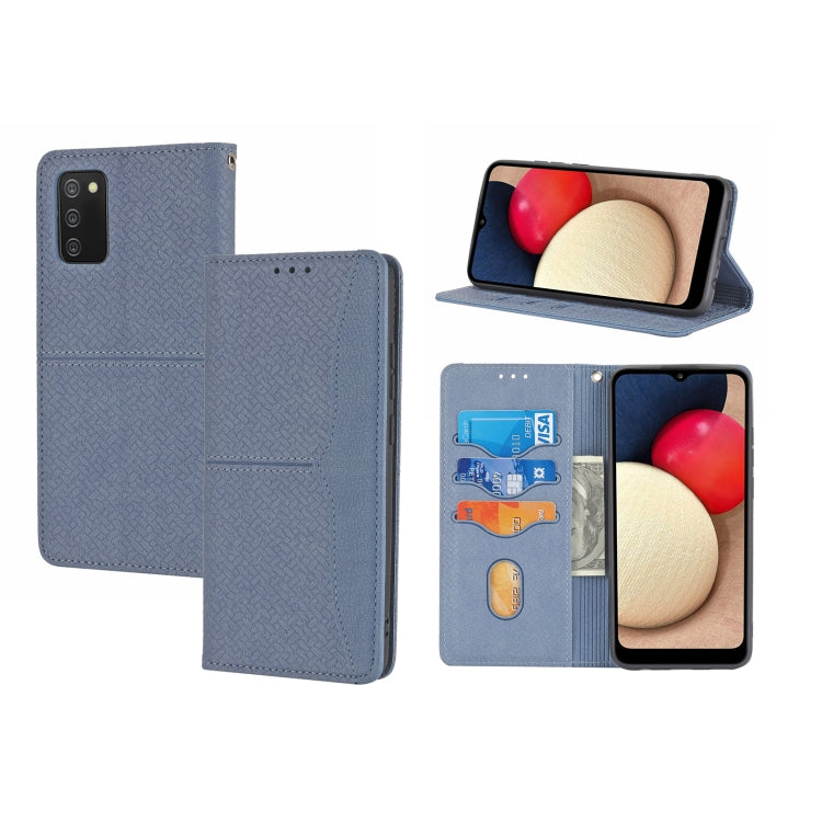 Woven Texture Stitching Magnetic Horizontal Flip PU Leather Case with Holder & Card Slots & Wallet & Lanyard, For Samsung Galaxy A52 4G / 5G, For Samsung Galaxy S20 FE, For Samsung Galaxy A02s 164mm, For Samsung Galaxy A02s 166mm�����������������������...