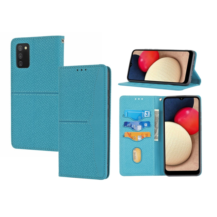Woven Texture Stitching Magnetic Horizontal Flip PU Leather Case with Holder & Card Slots & Wallet & Lanyard, For Samsung Galaxy A52 4G / 5G, For Samsung Galaxy S20 FE, For Samsung Galaxy A02s 164mm, For Samsung Galaxy A02s 166mm�����������������������...