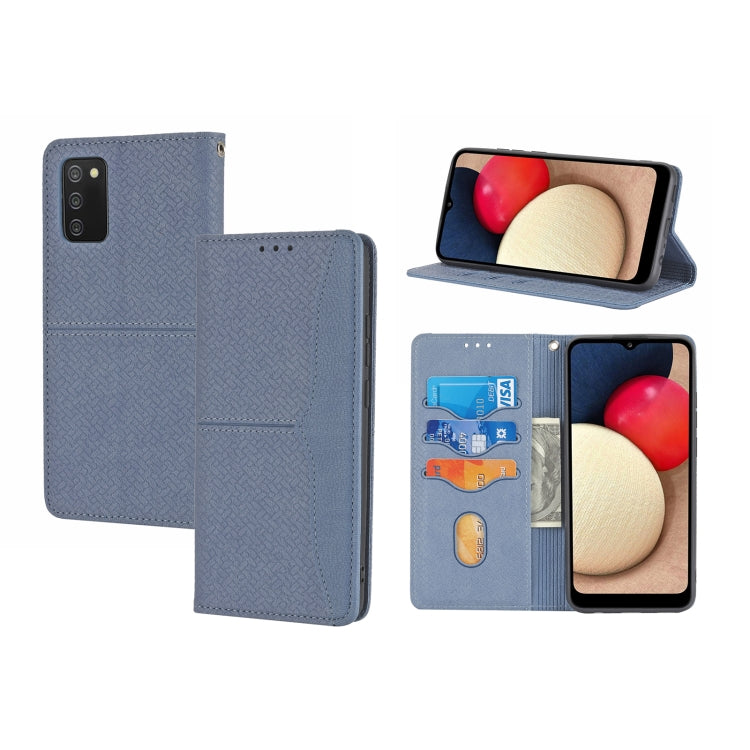 Woven Texture Stitching Magnetic Horizontal Flip PU Leather Case with Holder & Card Slots & Wallet & Lanyard, For Samsung Galaxy A52 4G / 5G, For Samsung Galaxy S20 FE, For Samsung Galaxy A02s 164mm, For Samsung Galaxy A02s 166mm�����������������������...