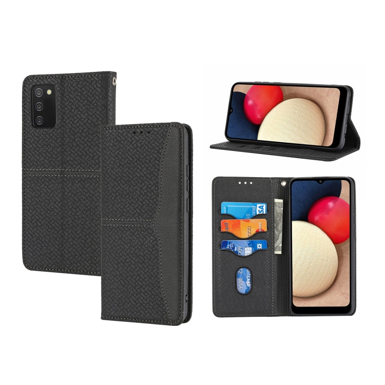 Woven Texture Stitching Magnetic Horizontal Flip PU Leather Case with Holder & Card Slots & Wallet & Lanyard, For Samsung Galaxy A52 4G / 5G, For Samsung Galaxy S20 FE, For Samsung Galaxy A02s 164mm, For Samsung Galaxy A02s 166mm�����������������������...