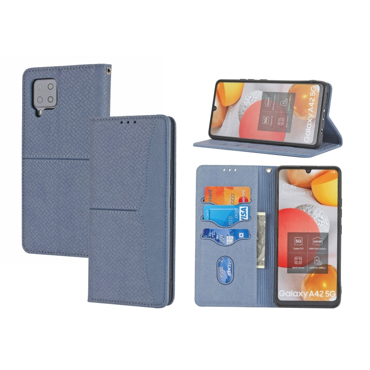 Woven Texture Stitching Magnetic Horizontal Flip PU Leather Case with Holder & Card Slots & Wallet & Lanyard, For Samsung Galaxy A52 4G / 5G, For Samsung Galaxy S20 FE, For Samsung Galaxy A02s 164mm, For Samsung Galaxy A02s 166mm�����������������������...