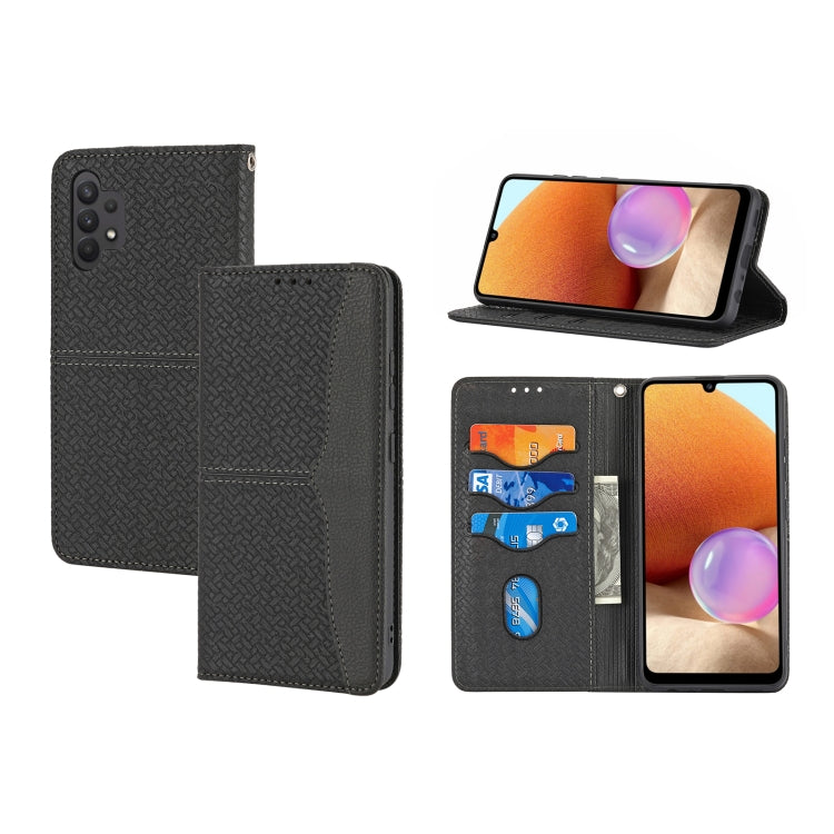 Woven Texture Stitching Magnetic Horizontal Flip PU Leather Case with Holder & Card Slots & Wallet & Lanyard, For Samsung Galaxy A32 4G, For Samsung Galaxy A32 5G, For Samsung Galaxy A42 5G, For Samsung Galaxy A51, For Samsung Galaxy A71���������������...
