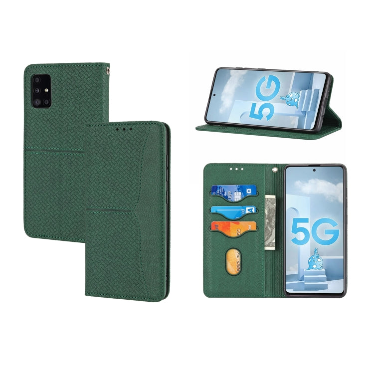 Woven Texture Stitching Magnetic Horizontal Flip PU Leather Case with Holder & Card Slots & Wallet & Lanyard, For Samsung Galaxy A32 4G, For Samsung Galaxy A32 5G, For Samsung Galaxy A42 5G, For Samsung Galaxy A51, For Samsung Galaxy A71���������������...
