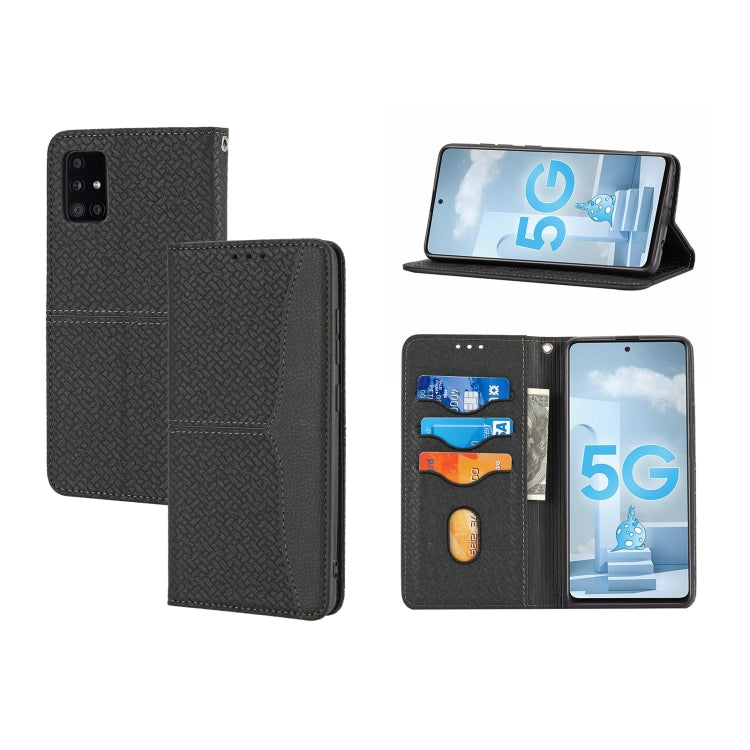 Woven Texture Stitching Magnetic Horizontal Flip PU Leather Case with Holder & Card Slots & Wallet & Lanyard, For Samsung Galaxy A32 4G, For Samsung Galaxy A32 5G, For Samsung Galaxy A42 5G, For Samsung Galaxy A51, For Samsung Galaxy A71���������������...