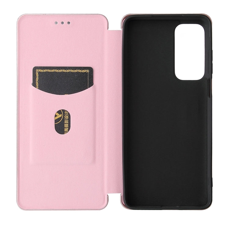 Carbon Fiber Texture Magnetic Horizontal Flip TPU + PC + PU Leather Case with Card Slot, For Motorola Edge 20, For Samsung Galaxy Z Fold3 5G, For OnePlus Nord 2 5G