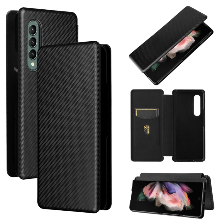 Carbon Fiber Texture Magnetic Horizontal Flip TPU + PC + PU Leather Case with Card Slot, For Motorola Edge 20, For Samsung Galaxy Z Fold3 5G, For OnePlus Nord 2 5G