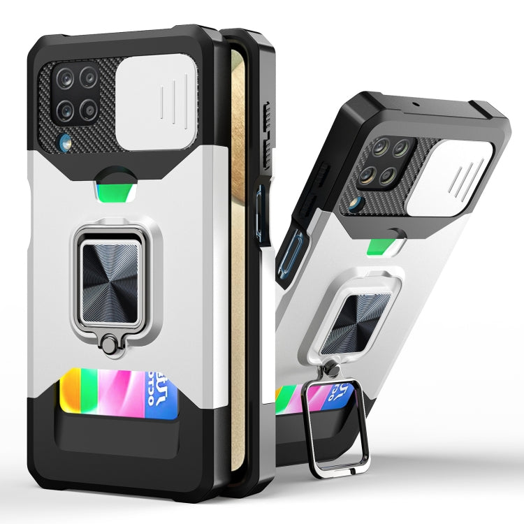 Sliding Camera Cover Design PC + TPU Shockproof Case with Ring Holder & Card Slot, For Google Pixel 6 Pro, For Samsung Galaxy A52, For Samsung Galaxy A72, For Samsung Galaxy S21, For Samsung Galaxy S21+, For Samsung Galaxy A12