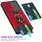 Sliding Camera Cover Design PC + TPU Shockproof Case with Ring Holder & Card Slot, For Samsung Galaxy S21 Ultra 5G