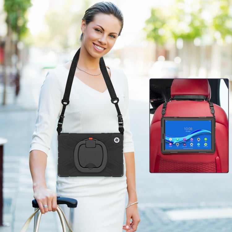 Silicone + PC Protective Case with Holder & Shoulder Strap, For Lenovo Tab M10 HD 2020 X306X/F, For Lenovo Tab M10 Plus, For Lenovo XiaoXin Pad 11 / Pad 11 Plus 2021 / Pad 2022, For Samsung Galaxy Tab Active Pro / 4 Pro / 5 Pro�������������������������...