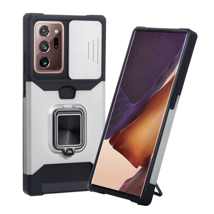 Sliding Camera Cover Design PC + TPU Shockproof Case with Ring Holder & Card Slot, For Google Pixel 5a 5G, For Samsung Galaxy A03s 166.6mm, For Samsung Galaxy A42 5G, For Samsung Galaxy A72 5G, For Samsung Galaxy Note20 Ultra, For Samsung Galaxy S21 5G...
