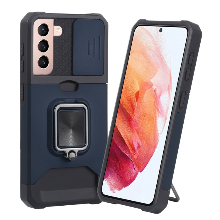 Sliding Camera Cover Design PC + TPU Shockproof Case with Ring Holder & Card Slot, For Google Pixel 5a 5G, For Samsung Galaxy A03s 166.6mm, For Samsung Galaxy A42 5G, For Samsung Galaxy A72 5G, For Samsung Galaxy Note20 Ultra, For Samsung Galaxy S21 5G...