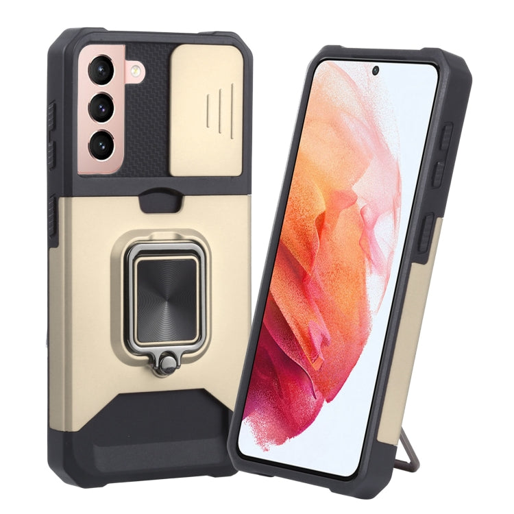 Sliding Camera Cover Design PC + TPU Shockproof Case with Ring Holder & Card Slot, For Google Pixel 5a 5G, For Samsung Galaxy A03s 166.6mm, For Samsung Galaxy A42 5G, For Samsung Galaxy A72 5G, For Samsung Galaxy Note20 Ultra, For Samsung Galaxy S21 5G...