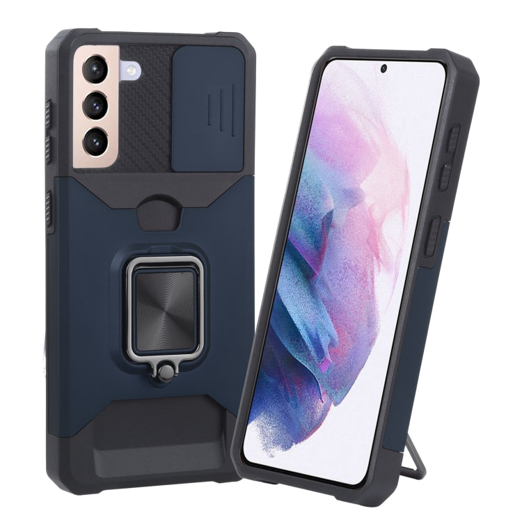Sliding Camera Cover Design PC + TPU Shockproof Case with Ring Holder & Card Slot, For Google Pixel 5a 5G, For Samsung Galaxy A03s 166.6mm, For Samsung Galaxy A42 5G, For Samsung Galaxy A72 5G, For Samsung Galaxy Note20 Ultra, For Samsung Galaxy S21 5G...