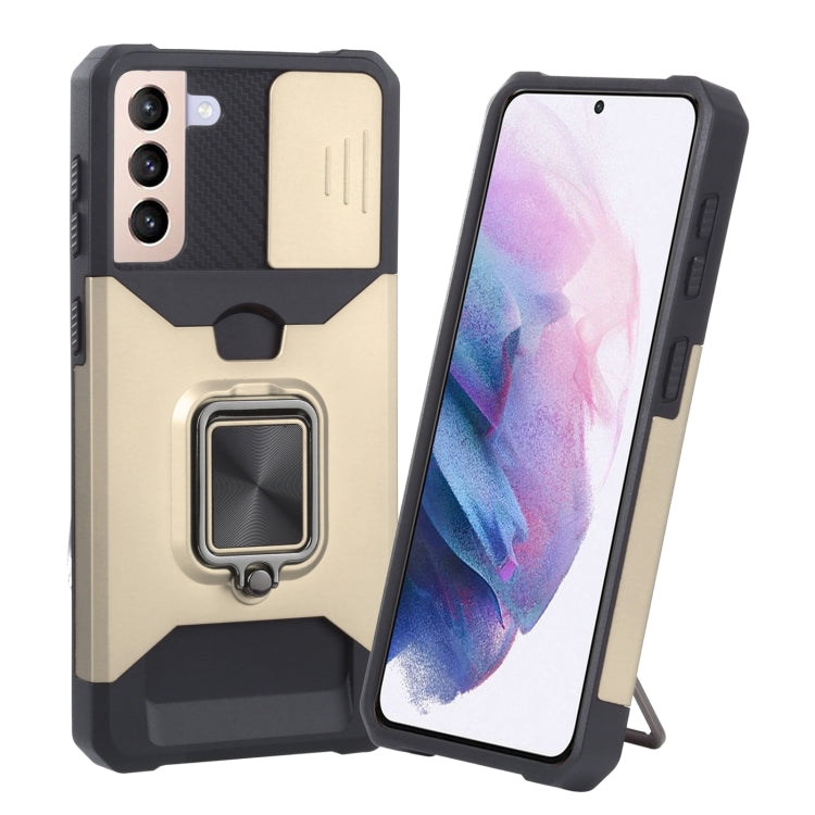 Sliding Camera Cover Design PC + TPU Shockproof Case with Ring Holder & Card Slot, For Google Pixel 5a 5G, For Samsung Galaxy A03s 166.6mm, For Samsung Galaxy A42 5G, For Samsung Galaxy A72 5G, For Samsung Galaxy Note20 Ultra, For Samsung Galaxy S21 5G...