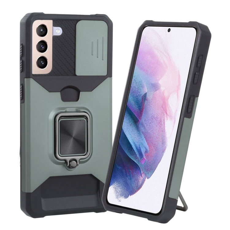Sliding Camera Cover Design PC + TPU Shockproof Case with Ring Holder & Card Slot, For Google Pixel 5a 5G, For Samsung Galaxy A03s 166.6mm, For Samsung Galaxy A42 5G, For Samsung Galaxy A72 5G, For Samsung Galaxy Note20 Ultra, For Samsung Galaxy S21 5G...
