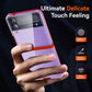 Simple All-inclusive Clear Crystal PC +TPU Shockproof Case, For Samsung Galaxy Z Flip3 5G