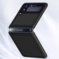 Solid Color Carbon Fiber Texture PU Shockproof Protective Case, For Samsung Galaxy Z Flip3 5G
