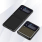 Solid Color Carbon Fiber Texture PU Shockproof Protective Case, For Samsung Galaxy Z Flip3 5G