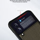 Solid Color Carbon Fiber Texture PU Shockproof Protective Case, For Samsung Galaxy Z Flip3 5G