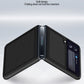 Solid Color Carbon Fiber Texture PU Shockproof Protective Case, For Samsung Galaxy Z Flip3 5G
